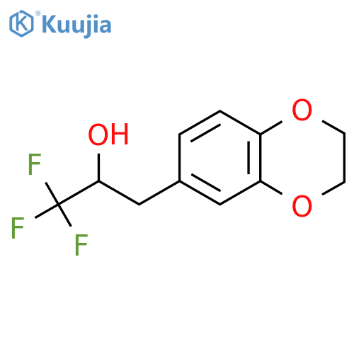 3-(2,3-dihydro-1,4-benzodioxin-6-yl)-1,1,1-trifluoropropan-2-ol structure