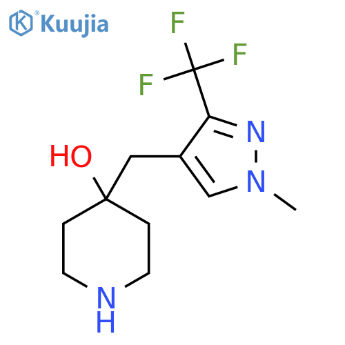 4-{1-methyl-3-(trifluoromethyl)-1H-pyrazol-4-ylmethyl}piperidin-4-ol structure