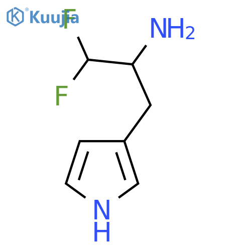 1,1-difluoro-3-(1H-pyrrol-3-yl)propan-2-amine structure