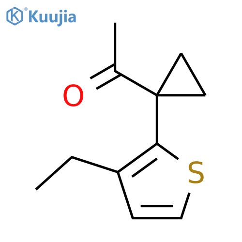1-1-(3-ethylthiophen-2-yl)cyclopropylethan-1-one structure