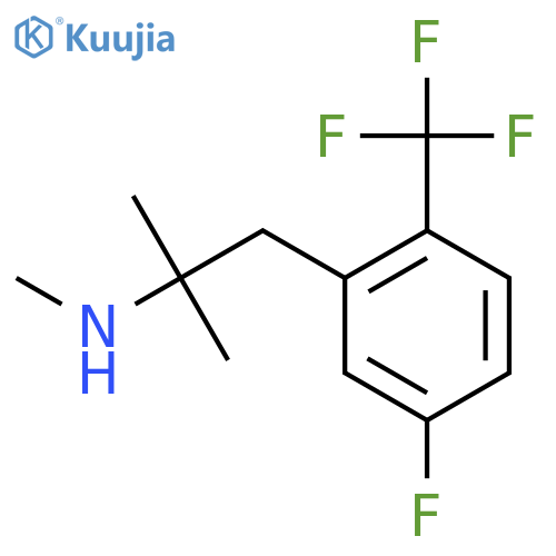 {1-5-fluoro-2-(trifluoromethyl)phenyl-2-methylpropan-2-yl}(methyl)amine structure