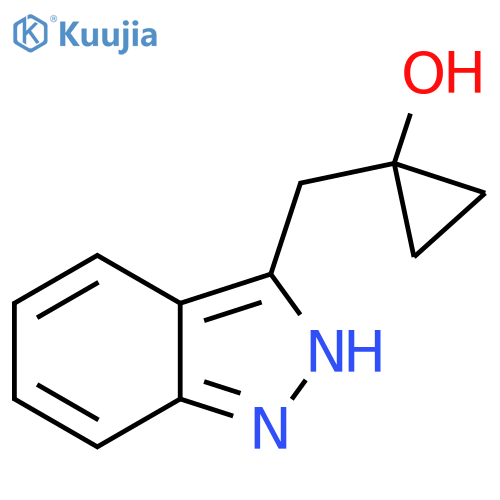 1-(1H-indazol-3-yl)methylcyclopropan-1-ol structure