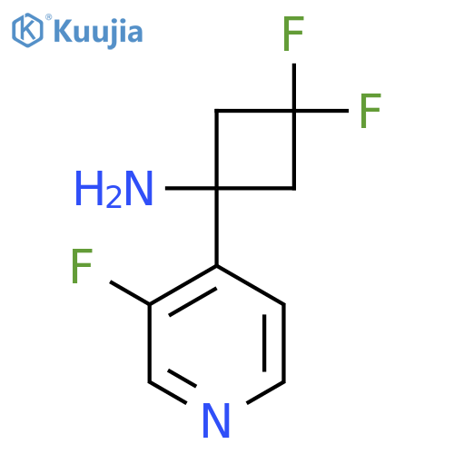 3,3-difluoro-1-(3-fluoropyridin-4-yl)cyclobutan-1-amine structure