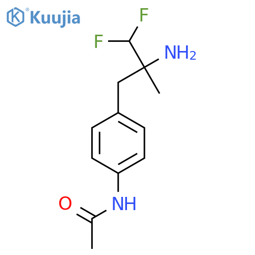 N-4-(2-amino-3,3-difluoro-2-methylpropyl)phenylacetamide structure