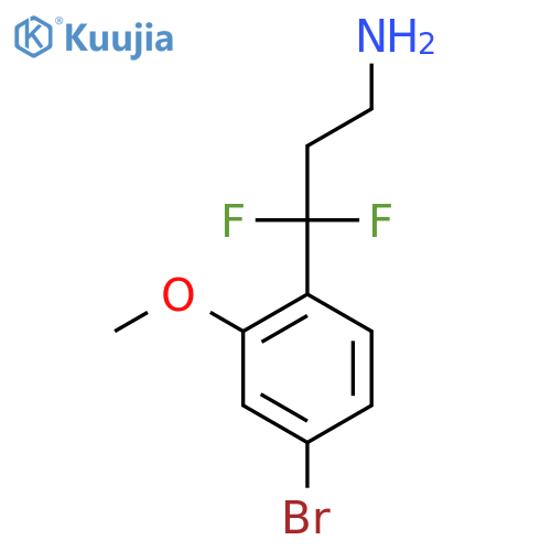 3-(4-bromo-2-methoxyphenyl)-3,3-difluoropropan-1-amine structure