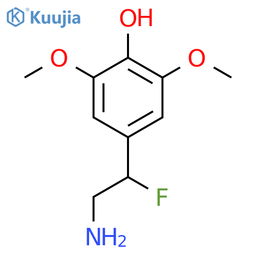 4-(2-amino-1-fluoroethyl)-2,6-dimethoxyphenol structure