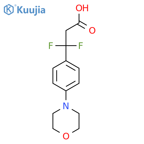 3,3-difluoro-3-4-(morpholin-4-yl)phenylpropanoic acid structure