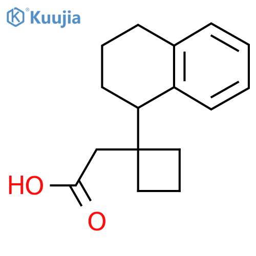 2-1-(1,2,3,4-tetrahydronaphthalen-1-yl)cyclobutylacetic acid structure