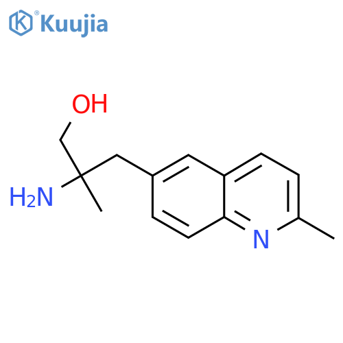 2-amino-2-methyl-3-(2-methylquinolin-6-yl)propan-1-ol structure