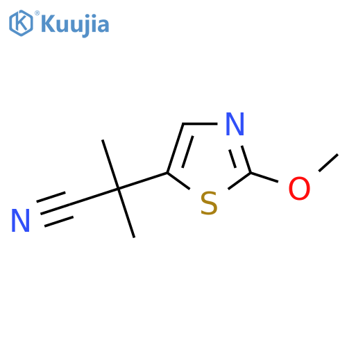 2-(2-methoxy-1,3-thiazol-5-yl)-2-methylpropanenitrile structure