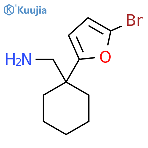 1-(5-bromofuran-2-yl)cyclohexylmethanamine structure