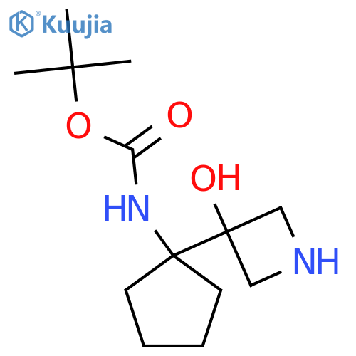 tert-butyl N-1-(3-hydroxyazetidin-3-yl)cyclopentylcarbamate structure