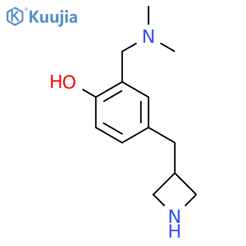 4-(azetidin-3-yl)methyl-2-(dimethylamino)methylphenol structure
