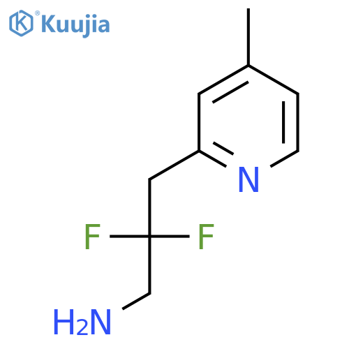 2,2-difluoro-3-(4-methylpyridin-2-yl)propan-1-amine structure
