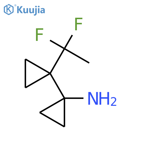 1-1-(1,1-difluoroethyl)cyclopropylcyclopropan-1-amine structure