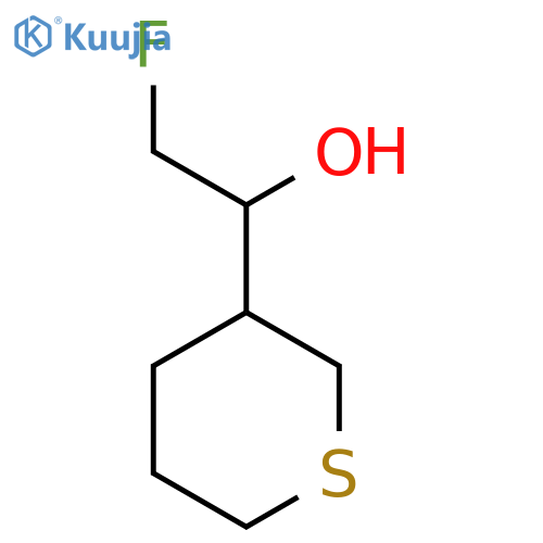 2-fluoro-1-(thian-3-yl)ethan-1-ol structure