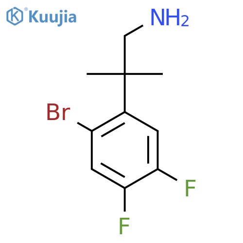 2-(2-bromo-4,5-difluorophenyl)-2-methylpropan-1-amine structure