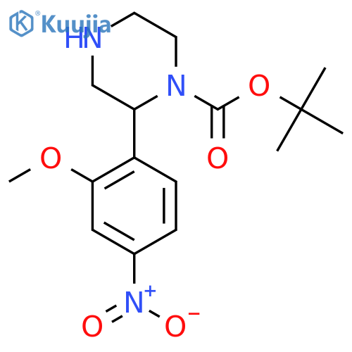 Tert-butyl 2-(2-methoxy-4-nitrophenyl)piperazine-1-carboxylate structure