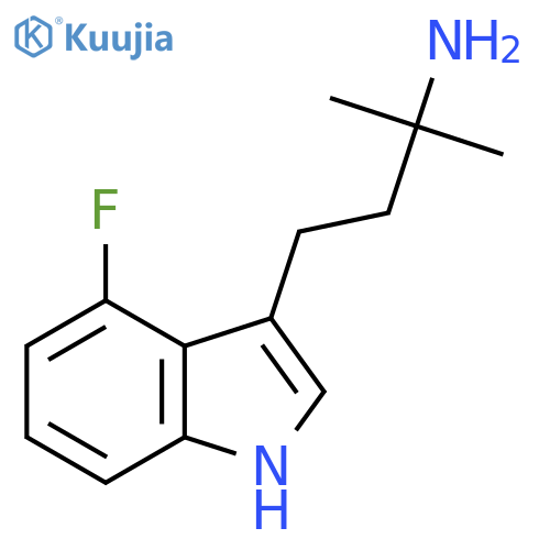 4-(4-fluoro-1H-indol-3-yl)-2-methylbutan-2-amine structure