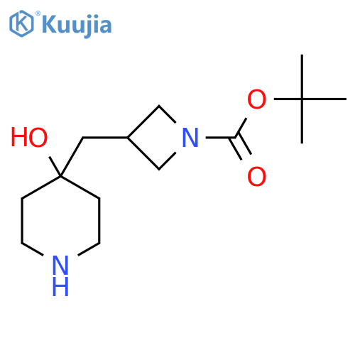 tert-butyl 3-(4-hydroxypiperidin-4-yl)methylazetidine-1-carboxylate structure