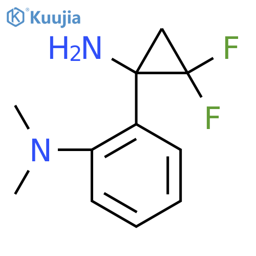 2-(1-amino-2,2-difluorocyclopropyl)-N,N-dimethylaniline structure