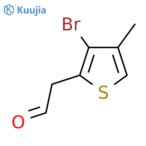 2-(3-bromo-4-methylthiophen-2-yl)acetaldehyde structure