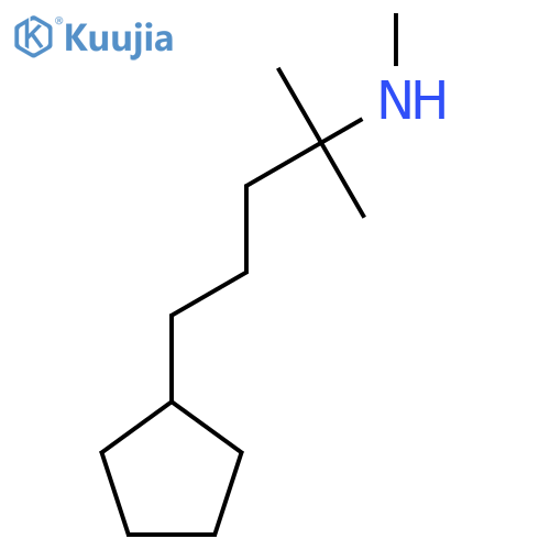 (5-cyclopentyl-2-methylpentan-2-yl)(methyl)amine structure