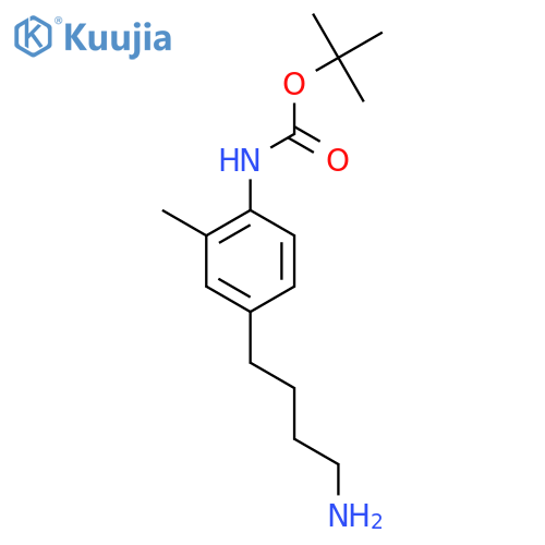 tert-butyl N-4-(4-aminobutyl)-2-methylphenylcarbamate structure