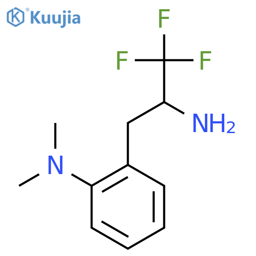 2-(2-amino-3,3,3-trifluoropropyl)-N,N-dimethylaniline structure