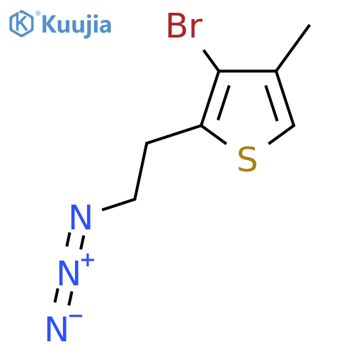2-(2-azidoethyl)-3-bromo-4-methylthiophene structure