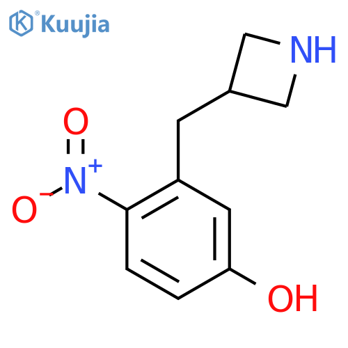 3-(azetidin-3-yl)methyl-4-nitrophenol structure