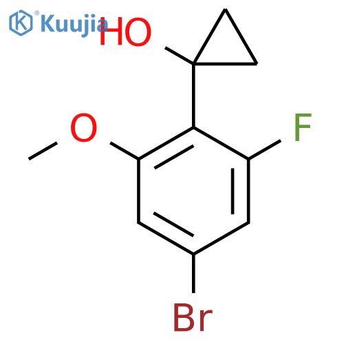 1-(4-Bromo-2-fluoro-6-methoxyphenyl)cyclopropan-1-ol structure