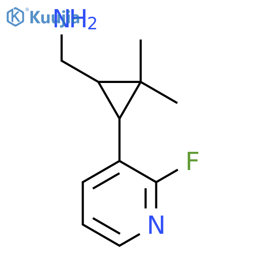 3-(2-fluoropyridin-3-yl)-2,2-dimethylcyclopropylmethanamine structure