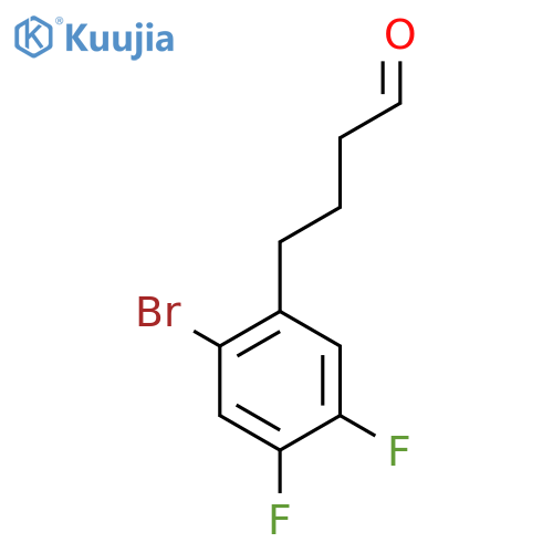 4-(2-bromo-4,5-difluorophenyl)butanal structure