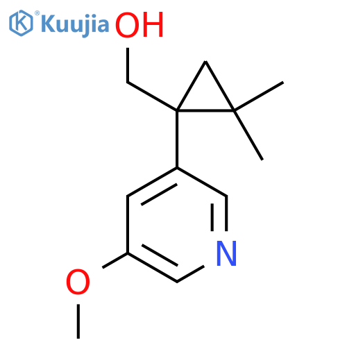 1-(5-methoxypyridin-3-yl)-2,2-dimethylcyclopropylmethanol structure