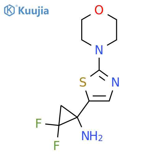 2,2-difluoro-1-2-(morpholin-4-yl)-1,3-thiazol-5-ylcyclopropan-1-amine structure