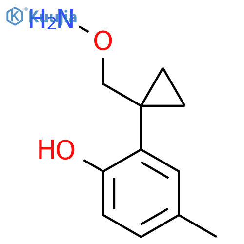 2-{1-(aminooxy)methylcyclopropyl}-4-methylphenol structure