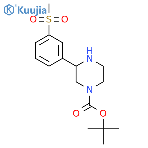 tert-butyl 3-(3-methanesulfonylphenyl)piperazine-1-carboxylate structure