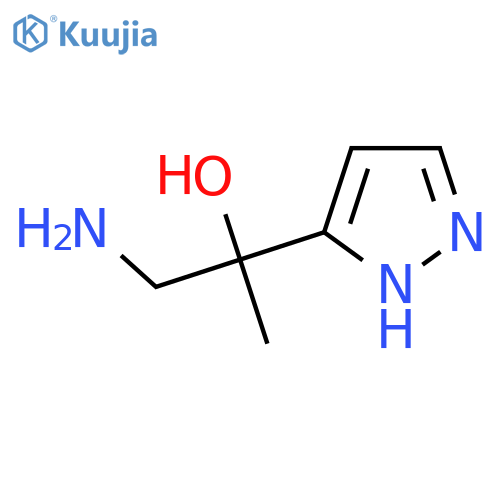 1-amino-2-(1H-pyrazol-3-yl)propan-2-ol structure