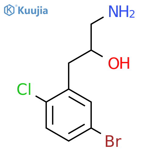 1-amino-3-(5-bromo-2-chlorophenyl)propan-2-ol structure