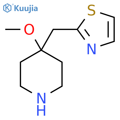 4-methoxy-4-(1,3-thiazol-2-yl)methylpiperidine structure