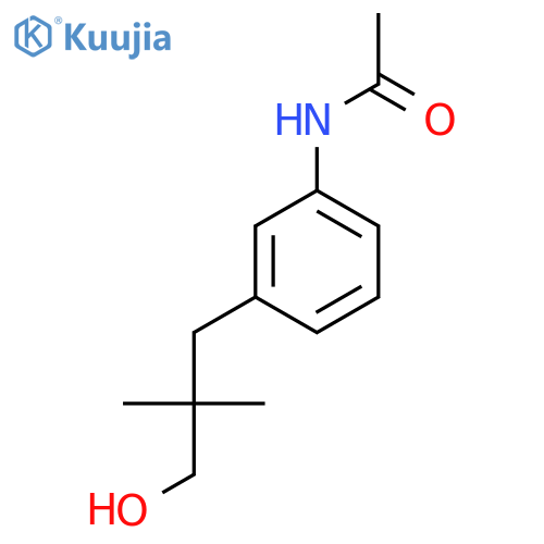 N-3-(3-hydroxy-2,2-dimethylpropyl)phenylacetamide structure