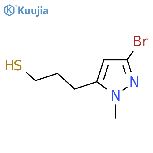 3-(3-bromo-1-methyl-1H-pyrazol-5-yl)propane-1-thiol structure
