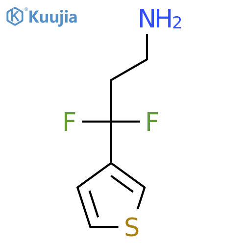 3,3-difluoro-3-(thiophen-3-yl)propan-1-amine structure