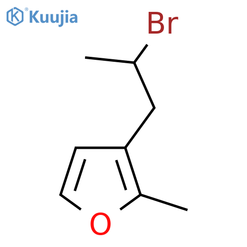 3-(2-bromopropyl)-2-methylfuran structure