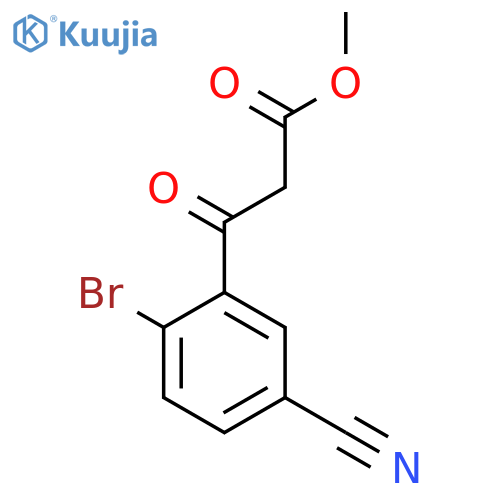 methyl 3-(2-bromo-5-cyanophenyl)-3-oxopropanoate structure