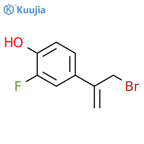 4-(3-bromoprop-1-en-2-yl)-2-fluorophenol structure
