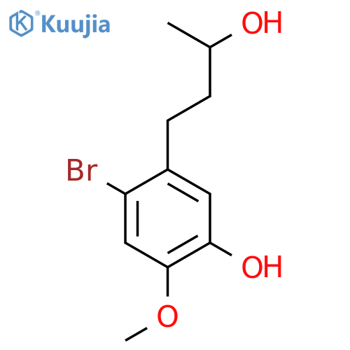 4-bromo-5-(3-hydroxybutyl)-2-methoxyphenol structure