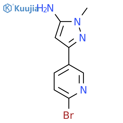 3-(6-bromopyridin-3-yl)-1-methyl-1H-pyrazol-5-amine structure