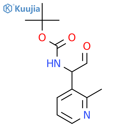 tert-butyl N-1-(2-methylpyridin-3-yl)-2-oxoethylcarbamate structure